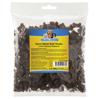 QUALIDOG Hundeleckerli Semi-Moist Glutenfrei Lachs 500g