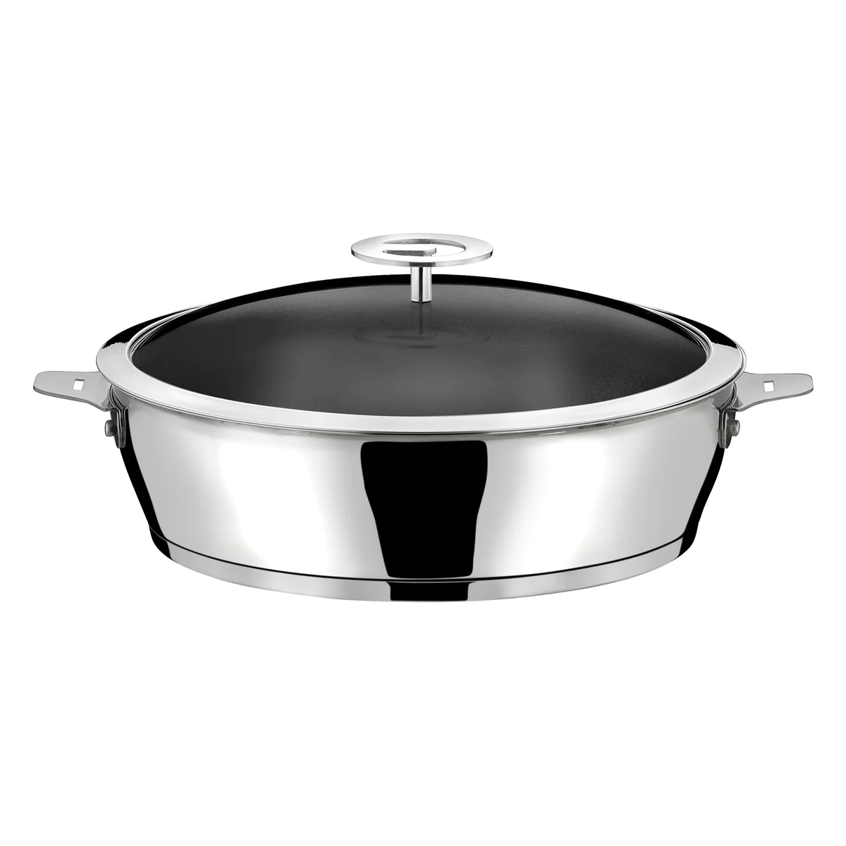Asana - Sauteuse 28cm inox revêtement anti-adhérent et couvercle unive