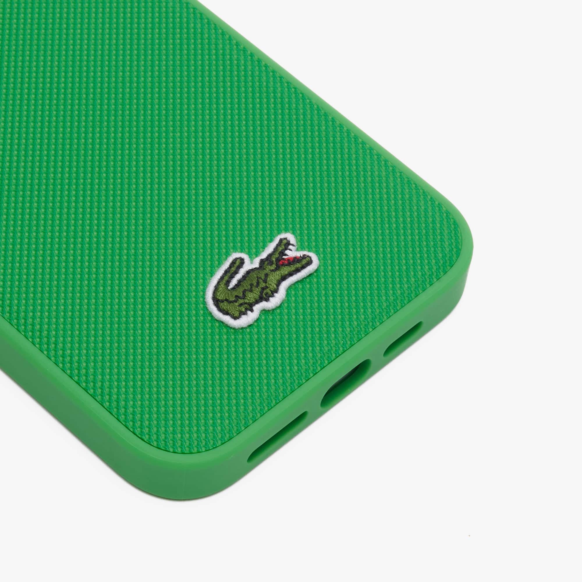 Coque iPhone 15 Pro Max effet petit piqué Coques iPhone - Vert - Lacoste - Unisex