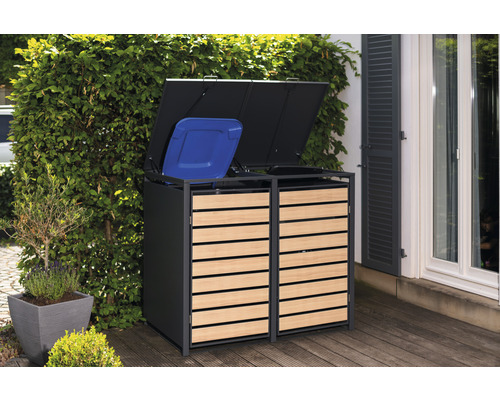 WESTMANN bakkenopbergbox inclusief gasveren en dekseldempers, 132 x 80 x 116 cm, antraciet