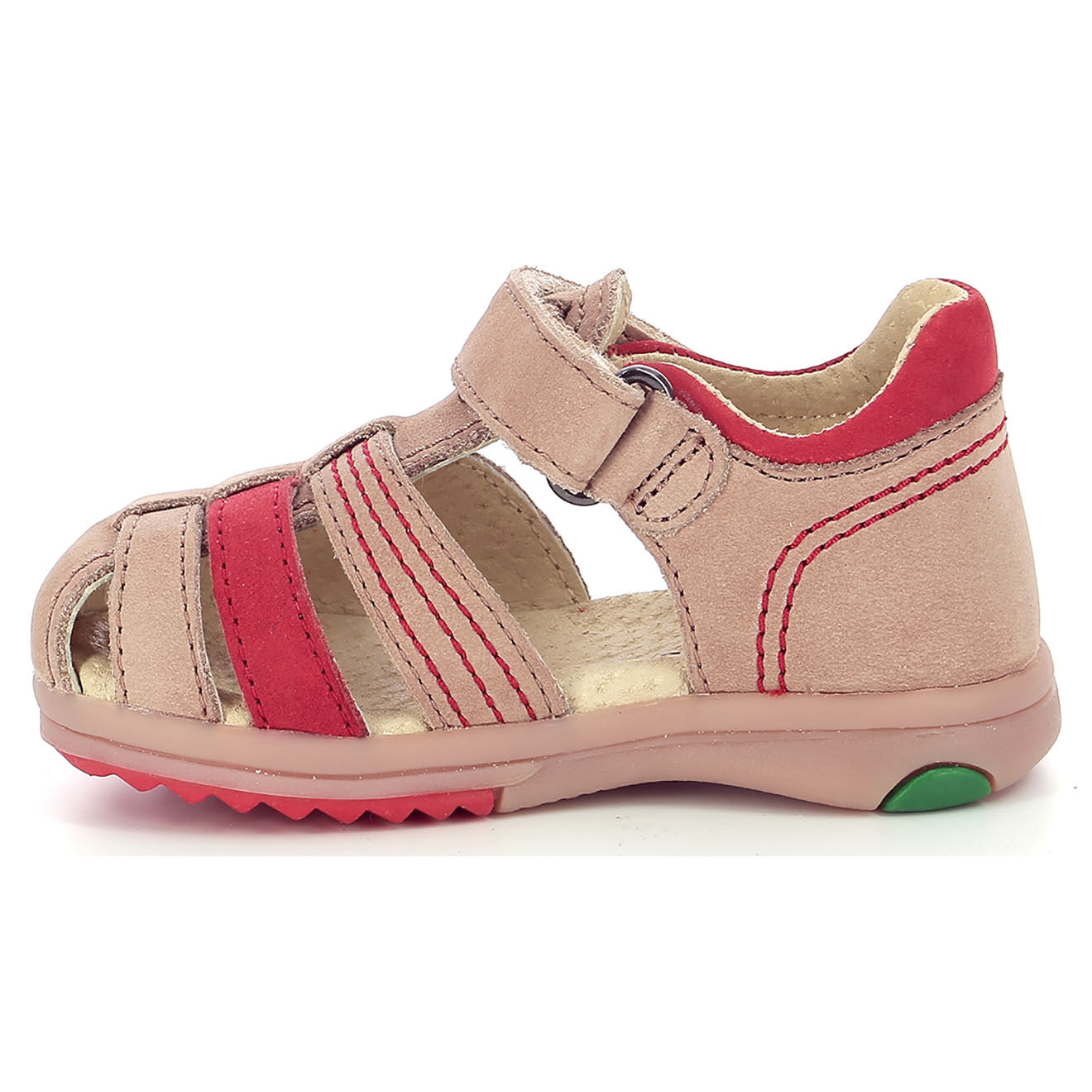 Kickers Sandales en Cuir Platiback beige/orange