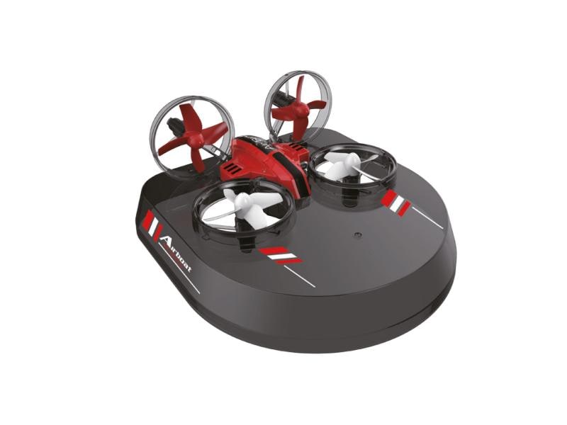 Amewi Air Genius Drohne, Luftkissenfahrzeug, Gleiter 3-in-1 Quadrocopter Drohne