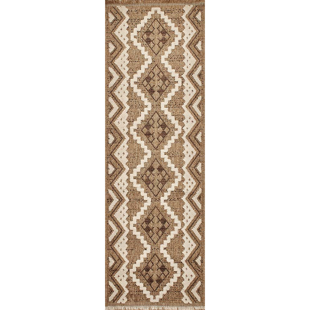 Tapis intérieur extérieur aspect jute marron tulum 9054 230 x 160 cm