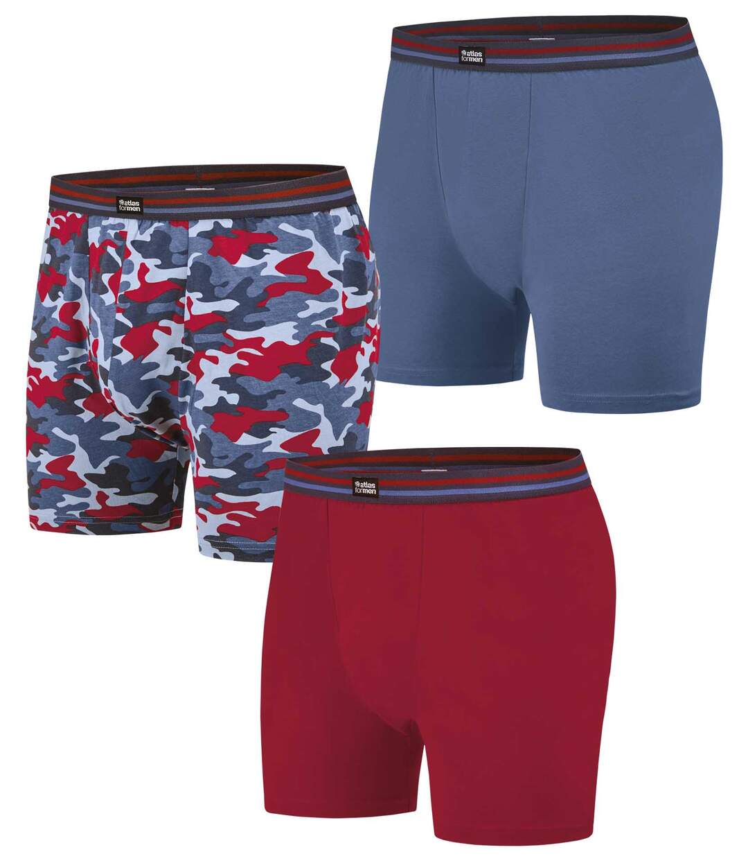 Lot de 3 Boxers Stretch Fantaisie
