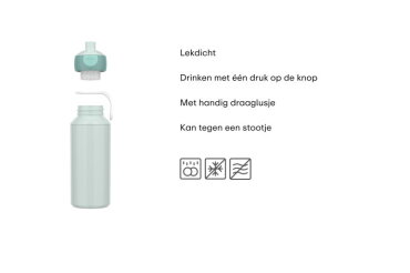 Drinkfles pop-up Campus 400 ml - Tropical Ocean
