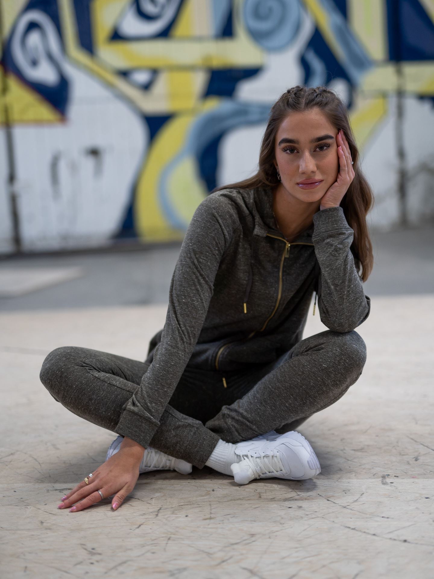 Chestine Melange Sweat Hoody