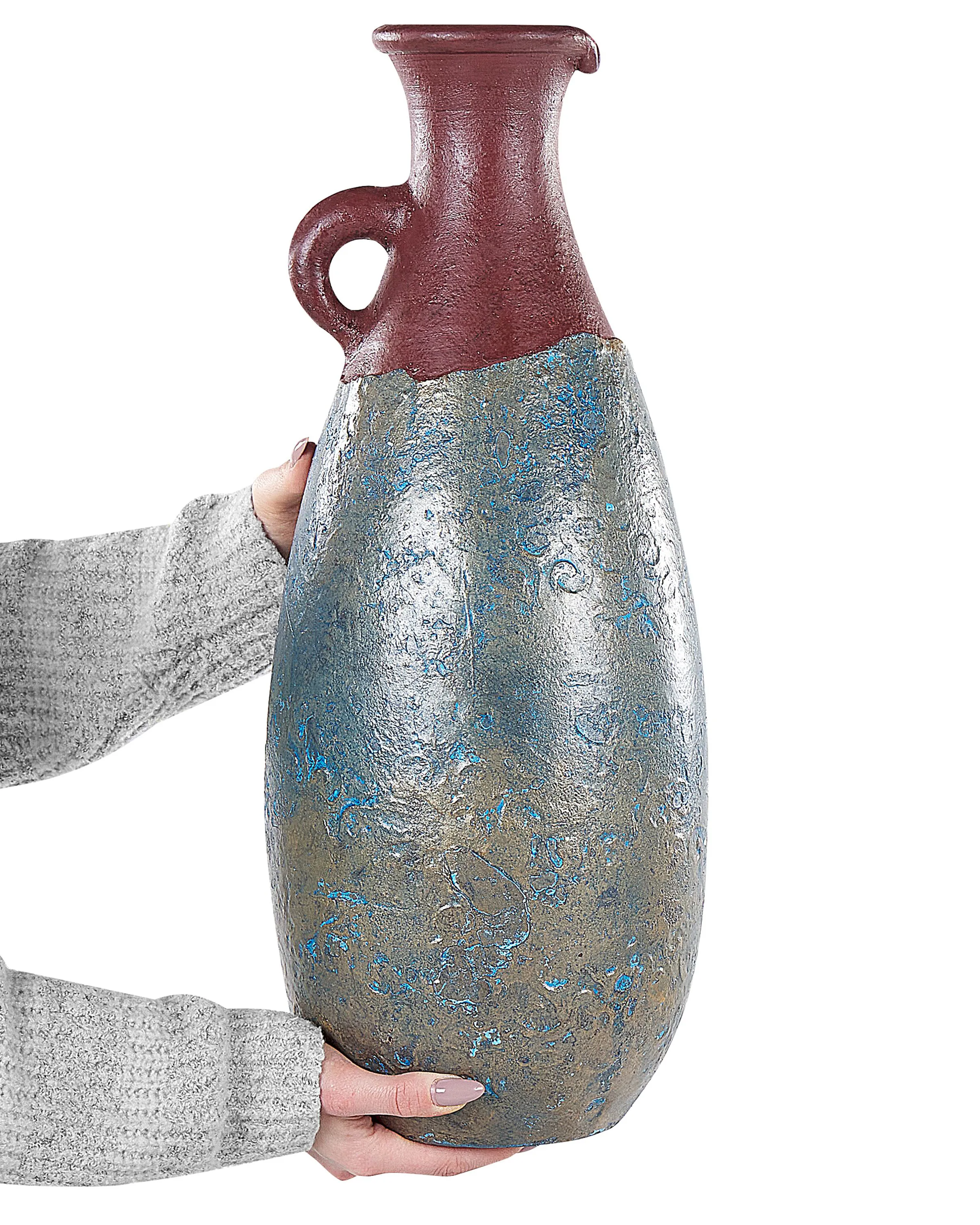 Decoratieve vaas VELIA Keramiek 50 cm Blauw