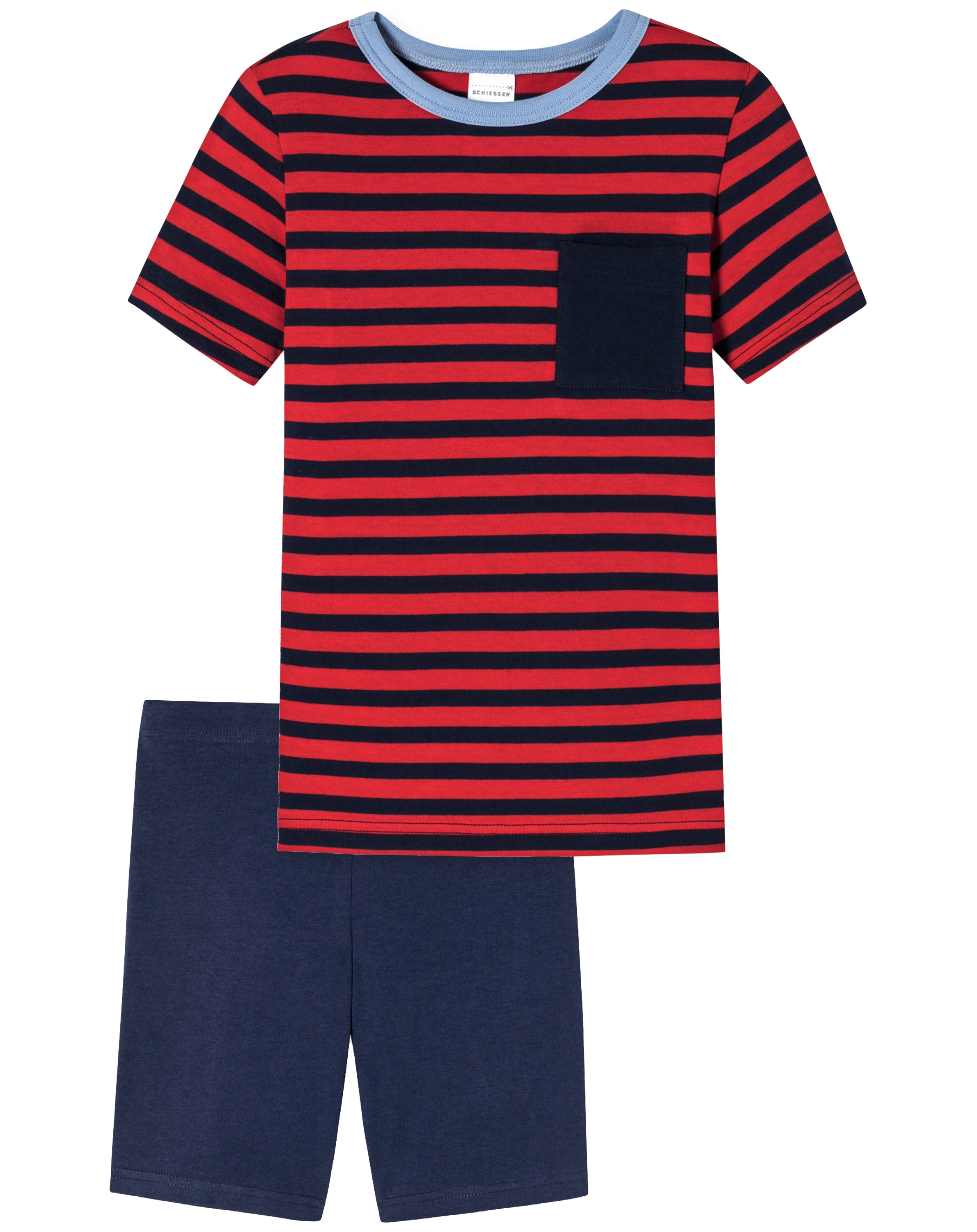 Schlafanzug GOOD NIGHT STRIPED kurz in rot