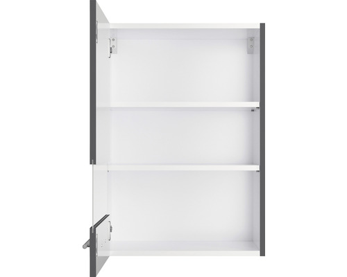 Optifit wandkast met glazen deur Ingvar420 BxDxH 50x34,9x70,4 cm antraciet mat gedemonteerd scharnier omkeerbaar (links of rechts te monteren)