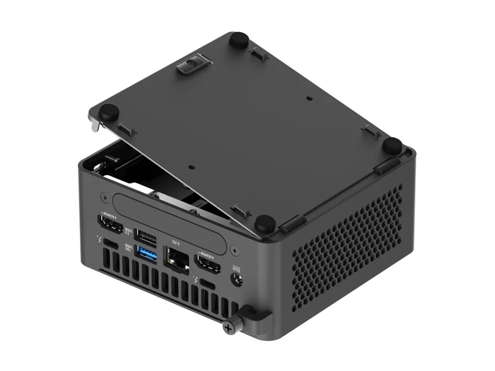ASUS NUC 15 Pro Tall Kit RNUC15CRHU500002 - Barebone - mini PC 1 x Core Ultra 5 225H / op til 4.9 GHz - RAM 0 GB - Arc Graphics 130T - IEEE 802.11ax (Wi-Fi 6), IEEE 802.11be (Wi-Fi 7), Bluetooth 5.4 - sort