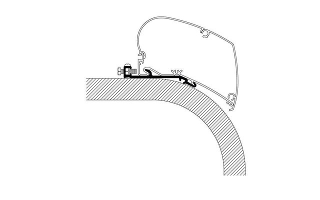 Thule Flat Adapter Markisenadapter für Omnistor 9200, 6300 und 6200