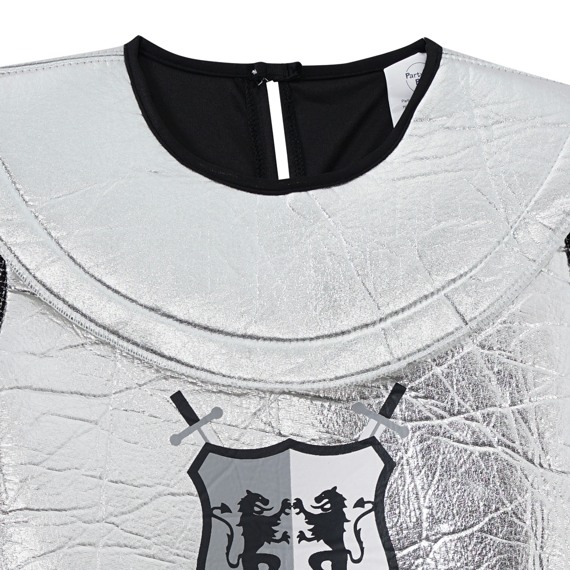 Topolino Kostüm Ritter mit extra Kapuze silber / schwarz