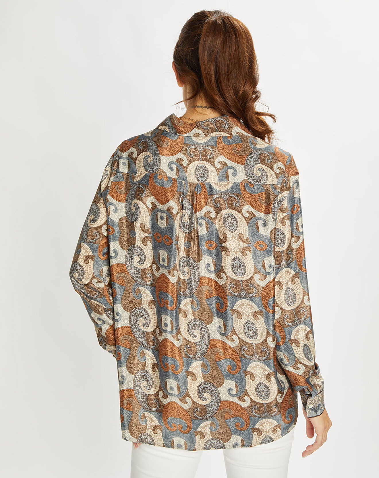 Lauren Vidal Chemise en Soie mélangée Sasha multicolore