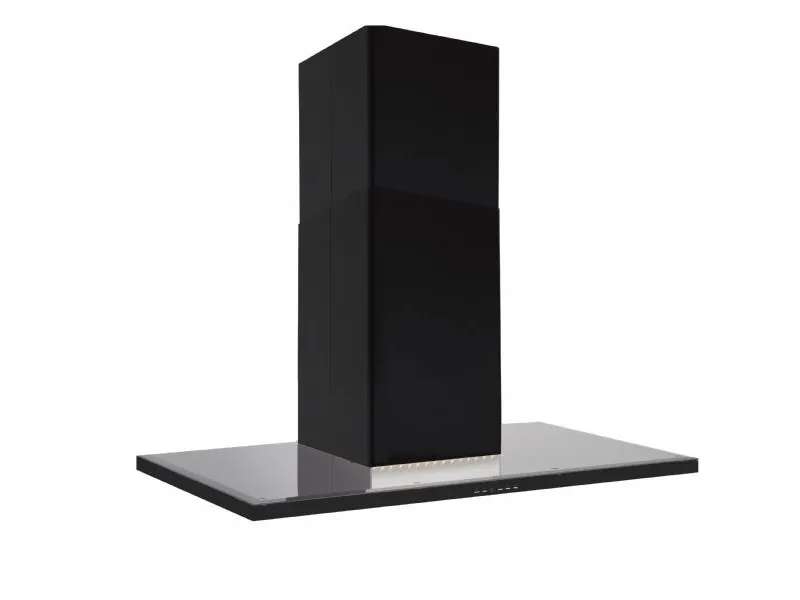 SILVERLINE Nordic Dark SL 3122-80 SR - Hætte - skorsten flad - udtrækning og recirkulation (-) - sort