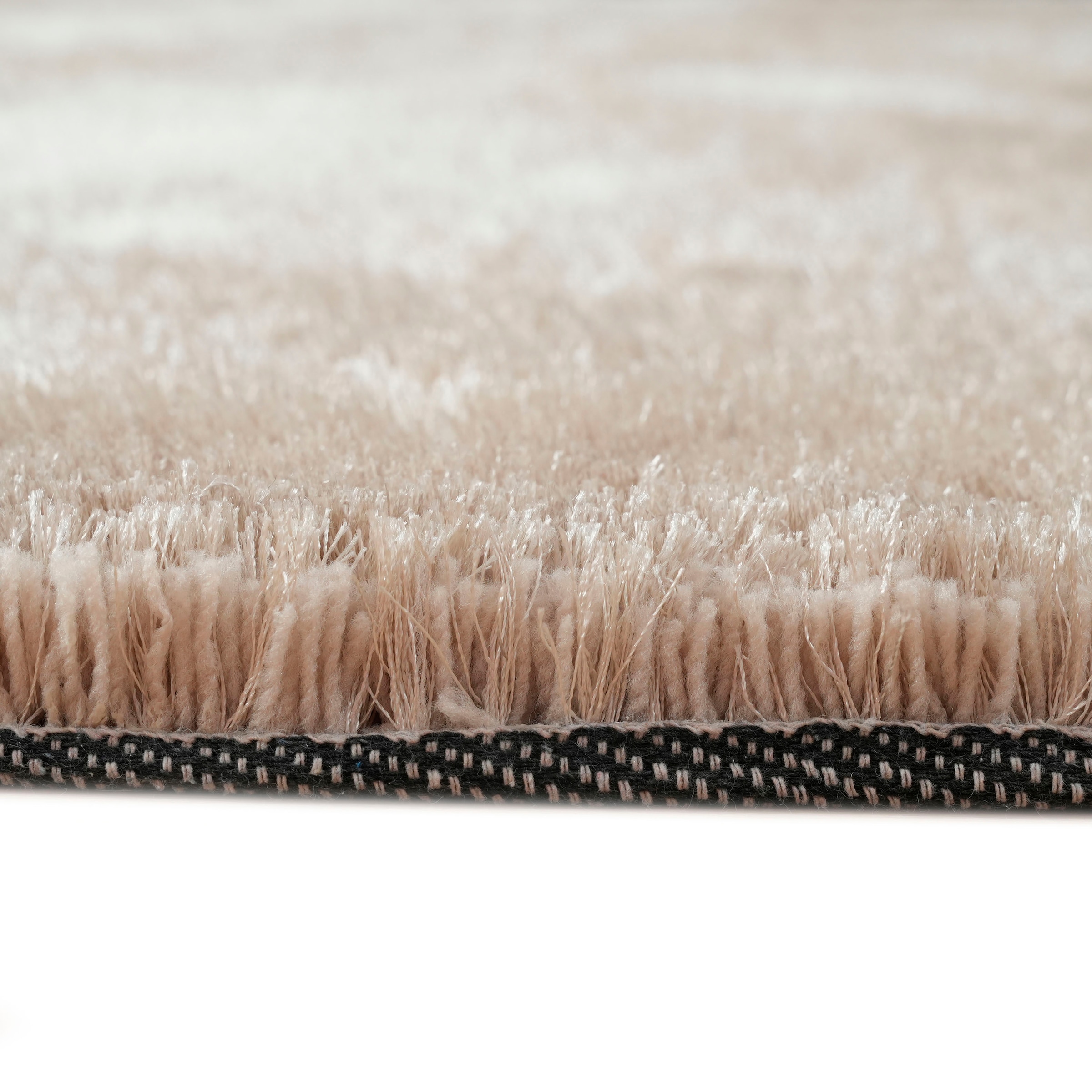 Bruno Banani Hochflor-Teppich »Dana Bean shape, besondere Form, weich, Mikrofaser Teppiche« U-förmig 30 mm Höhe organische Form, uni, Wohnzimmer, Schlafzimmer, Esszimmer