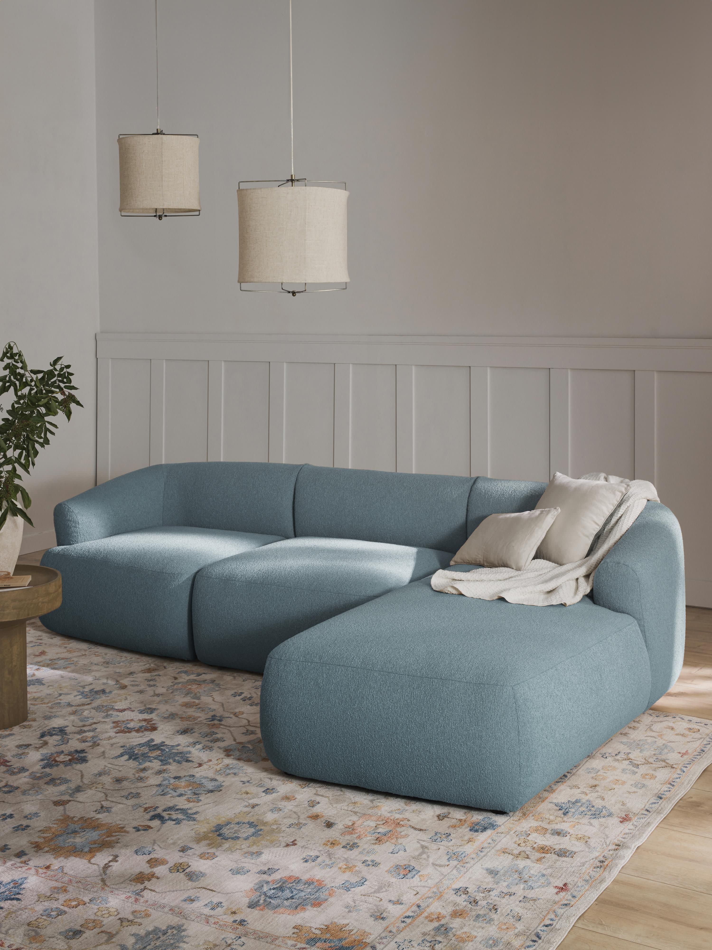 Modulaire bouclé hoekbank Sofia (3-zits)