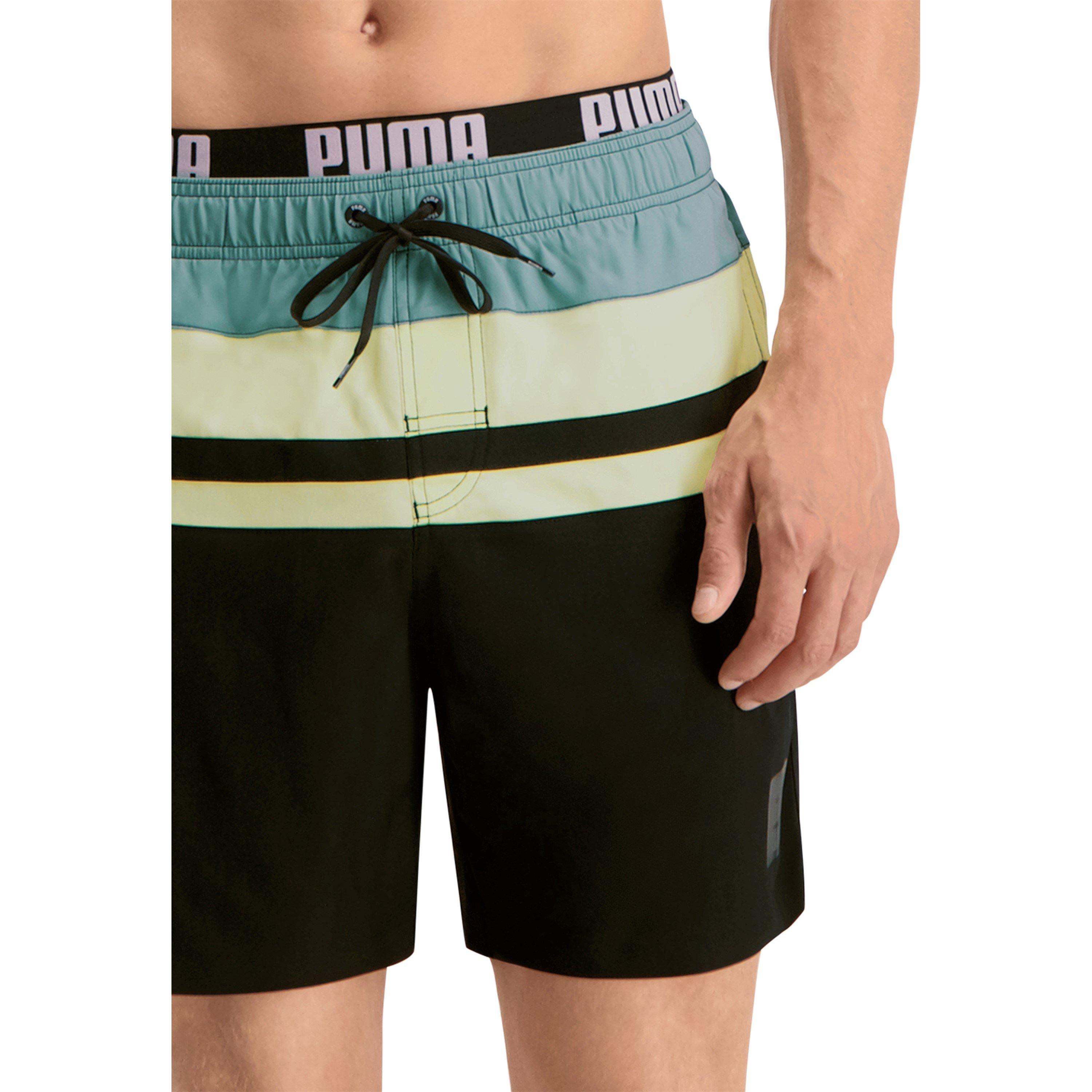Puma Heri Stripe Mid Swim Shorts Mens
