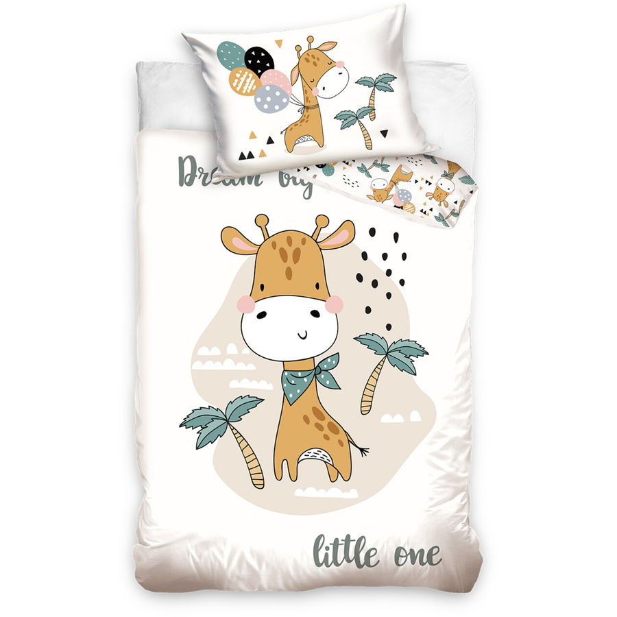 termana Bettwäsche Kinder-Bettwäsche, Renforce, 40x60 + 100x135 cm Giraffe