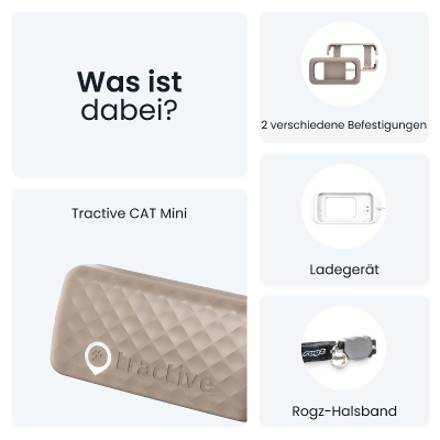 Tractive GPS Tracker Cat5 Mini für Katzen hellbraun