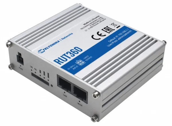 Teltonika RUT360 - Trådløs router - WWAN - Wi-Fi - 2,4 GHz - DIN monterbar på skinne, overflademonterbar
