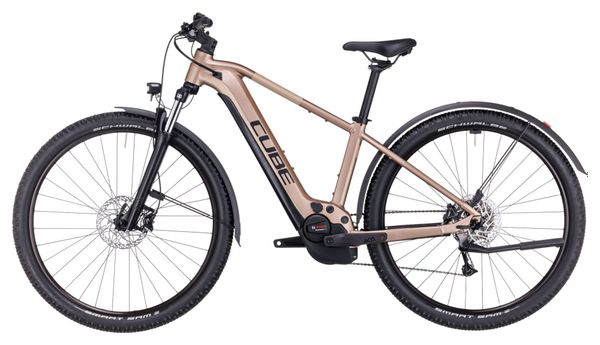 VTT Électrique Semi-Rigide Cube Reaction Hybrid Performance 500 Allroad Shimano Alivio 9V 500 Wh 27.5'' Marron Metallic
