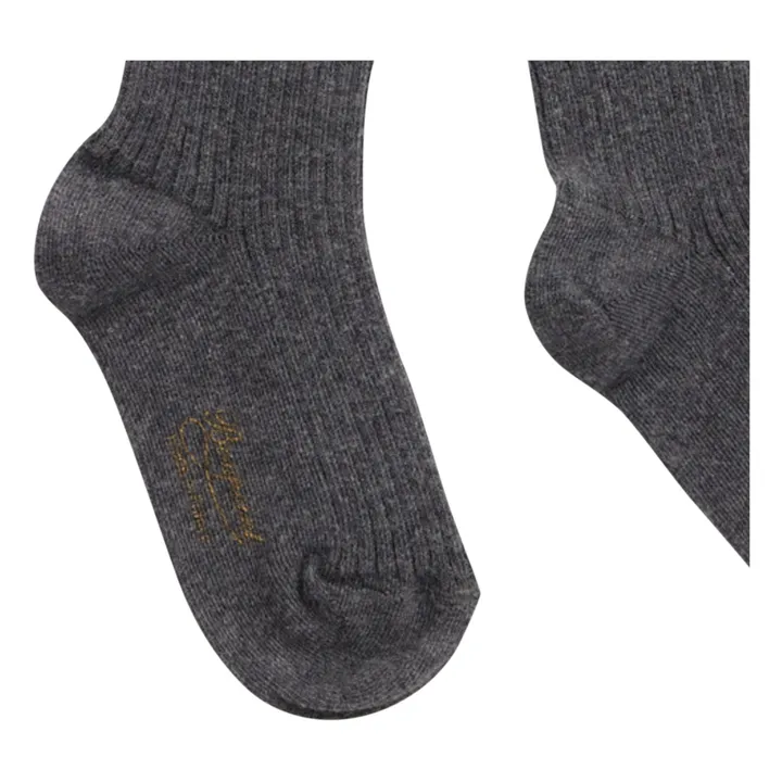 Bonpoint Collant Côtelé | Gris