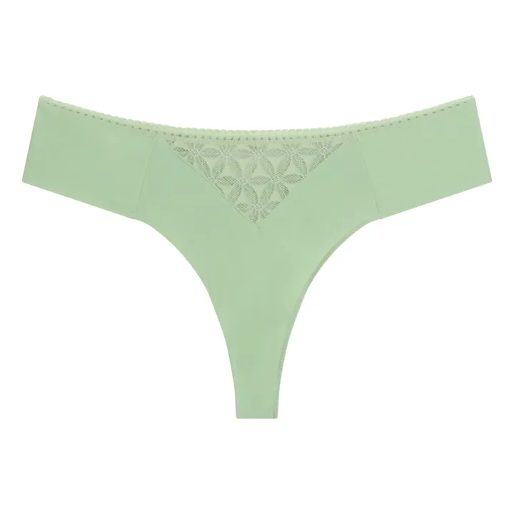 Icone Tanga Marcia Dentelle Italienne | Vert pistache
