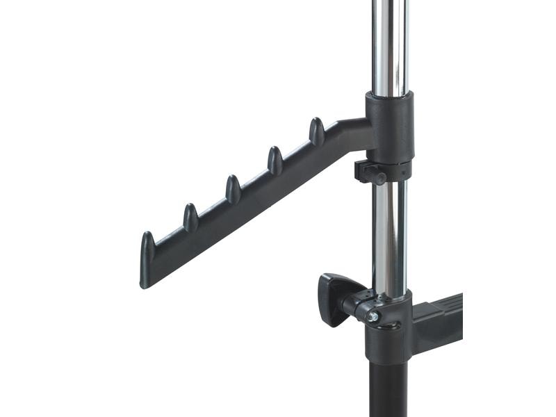 Wenko Garderobenständer All In 117 cm/169 cm, Schwarz/Silbe Kleiderständer auf vier Rollen
