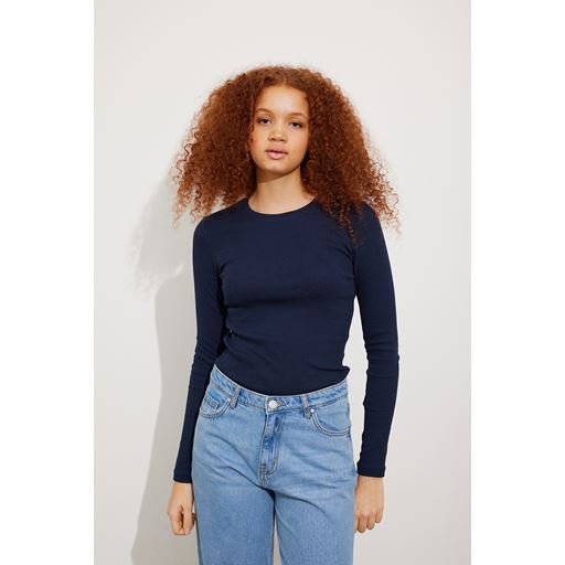 Envii Enally Langærmet T-shirt, Navy Blazer, XL