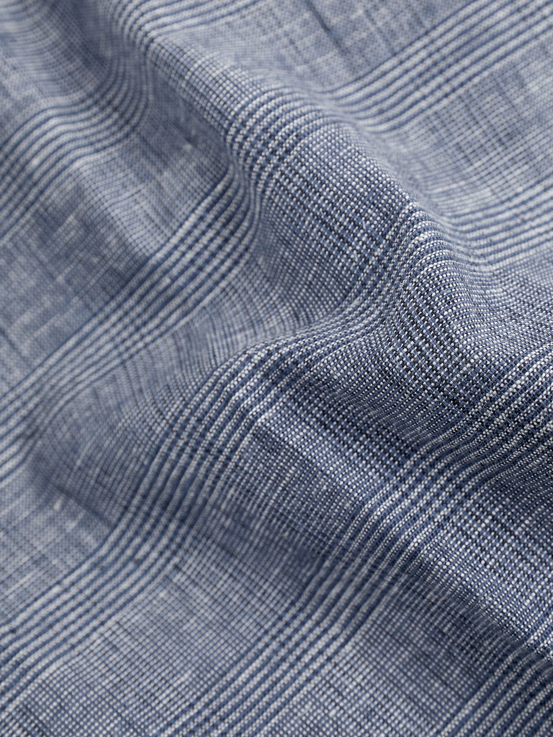 Blauw - Slim-fit kostuum van linnemix: broek