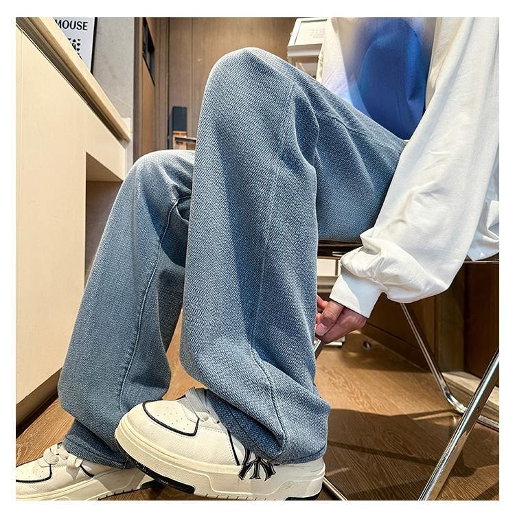 Tiaota - Gewassen losse jeans met trekkoord in de taille