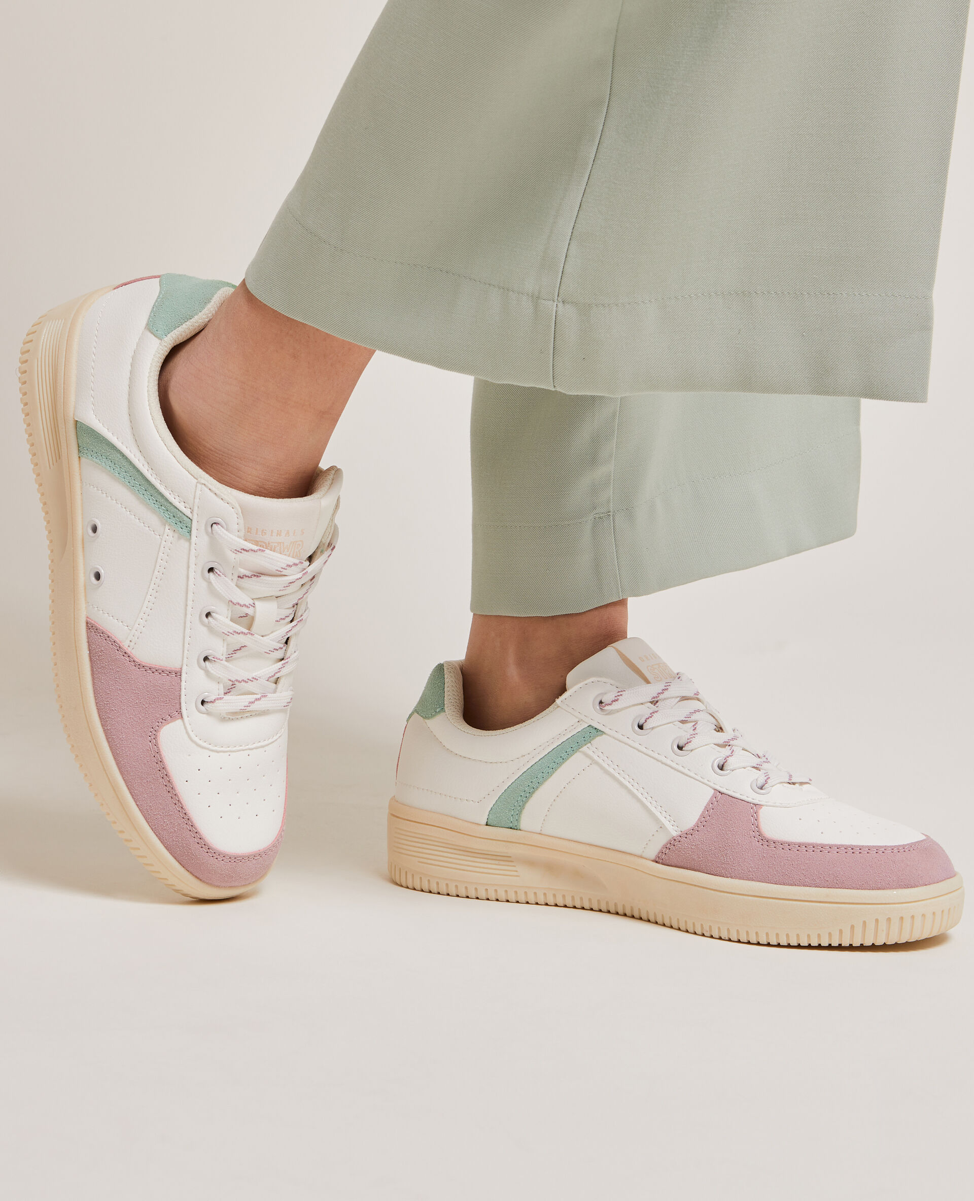 Sneakers bi-matière - Lilas