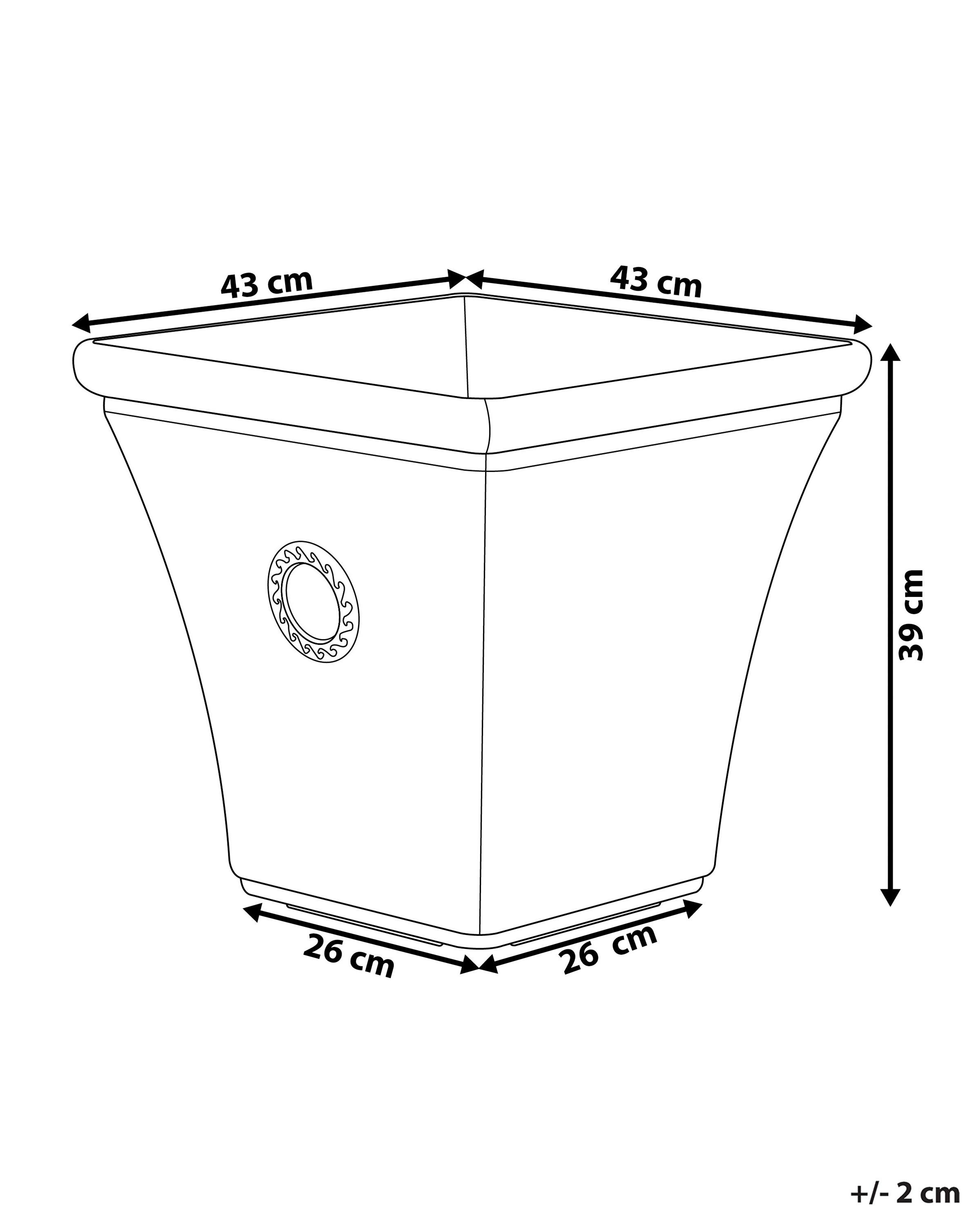 Bloempot ELATEIA 43 cm Wit