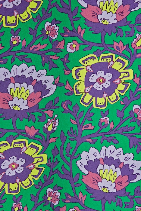 Kaftan, floraler Druck, offene Form, Langarm