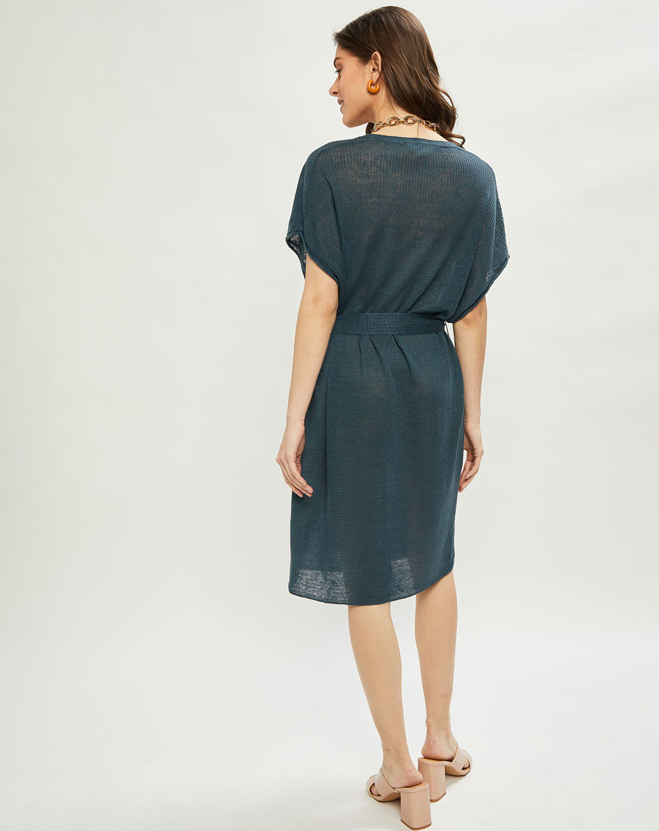 Harris Wilson Robe 100% Lin Therese argile