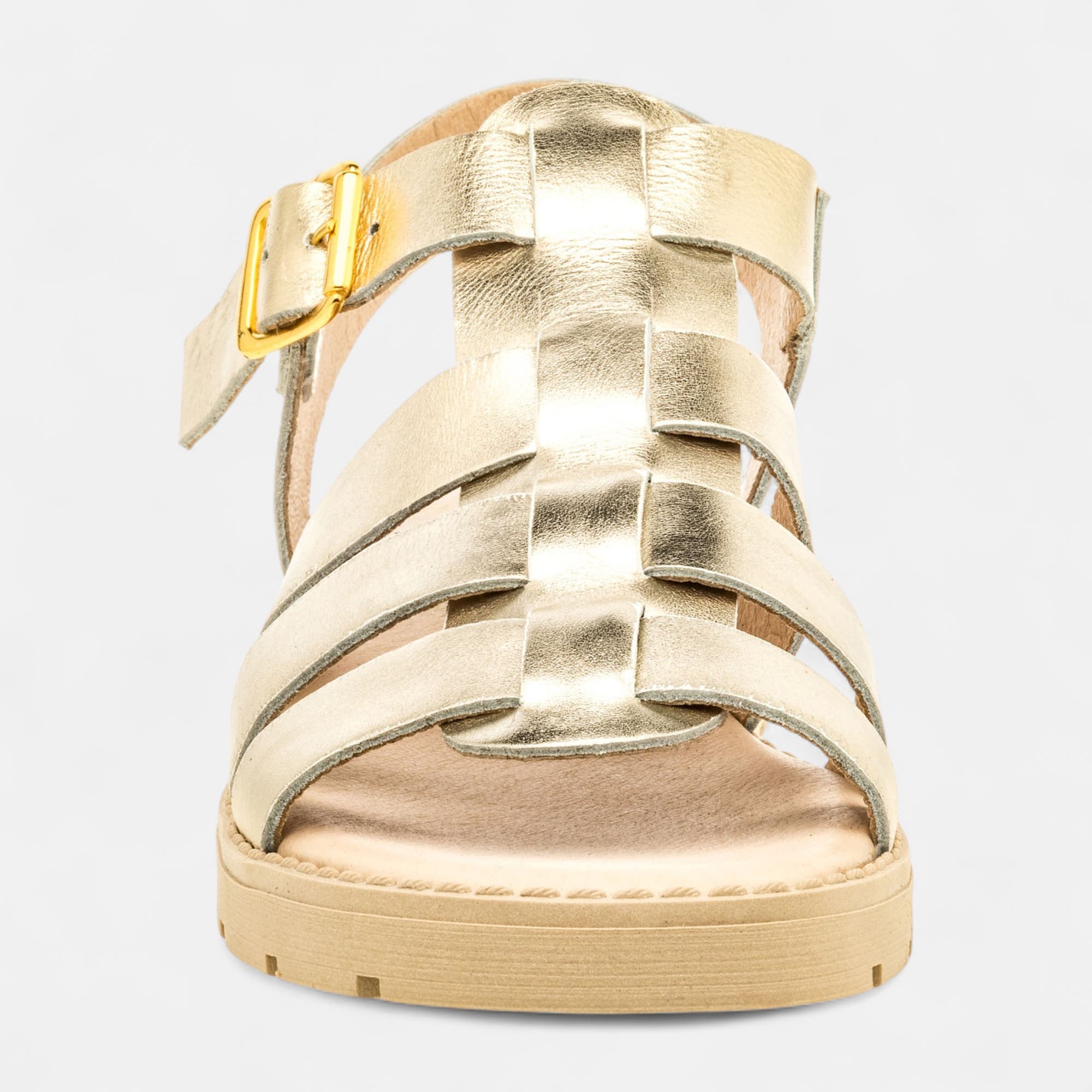 Sandales Femme en cuir or