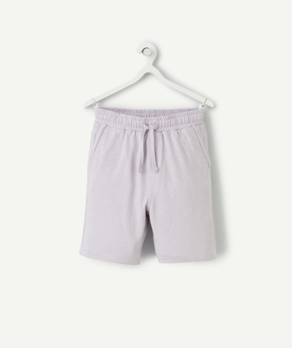 bermuda garçon en coton bio violet