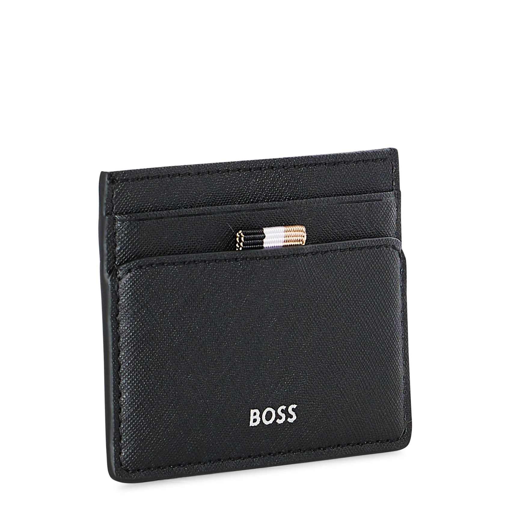 Porte-cartes en cuir grainé | Noir