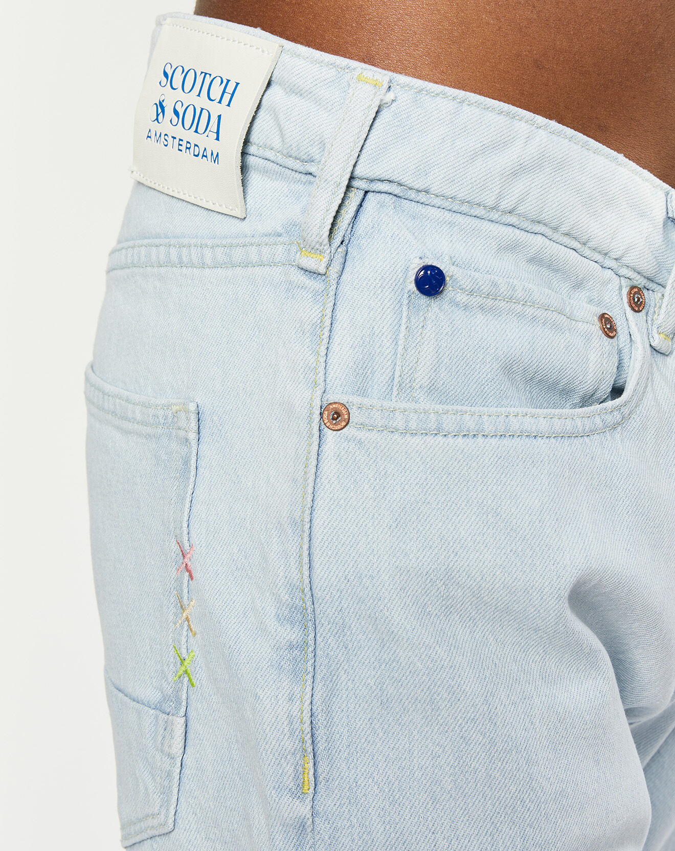 Scotch & Soda Jean Slim Fit Skim bleu ciel
