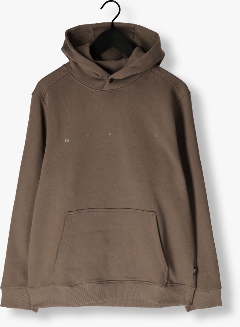 taupe genti trui basic logo hoodie