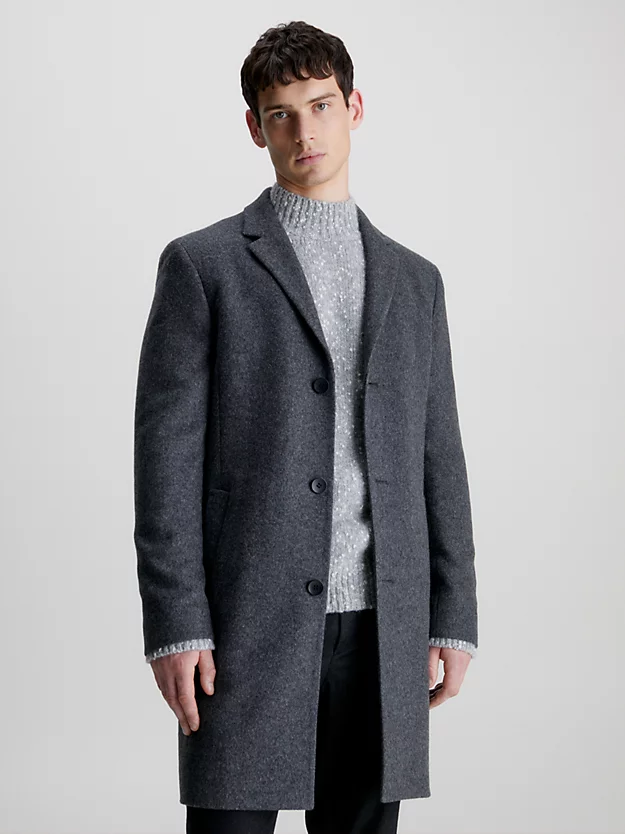 Casaco em mistura de lã e cashmere