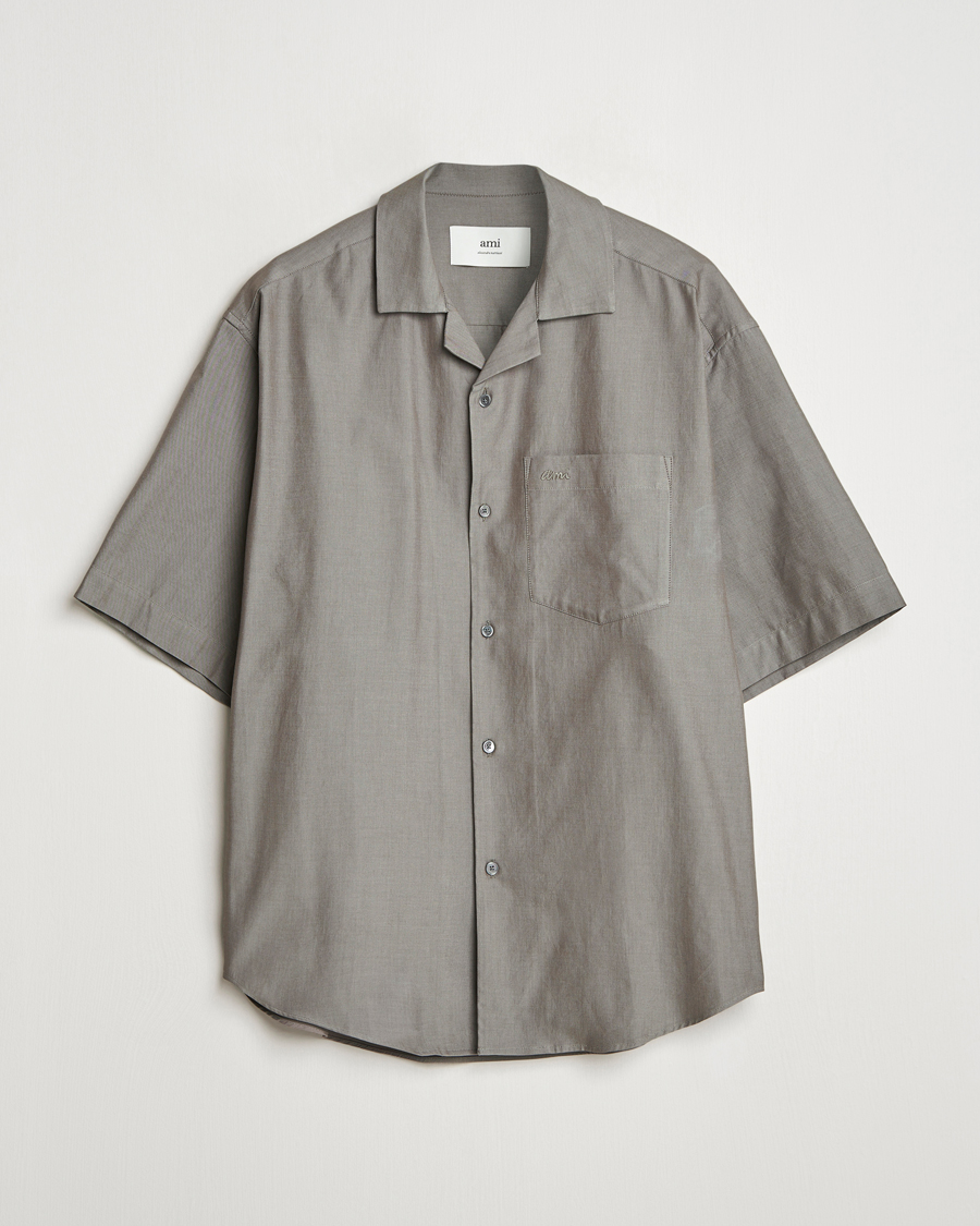AMI Short Sleeve Boxy Shirt Smoke Grey