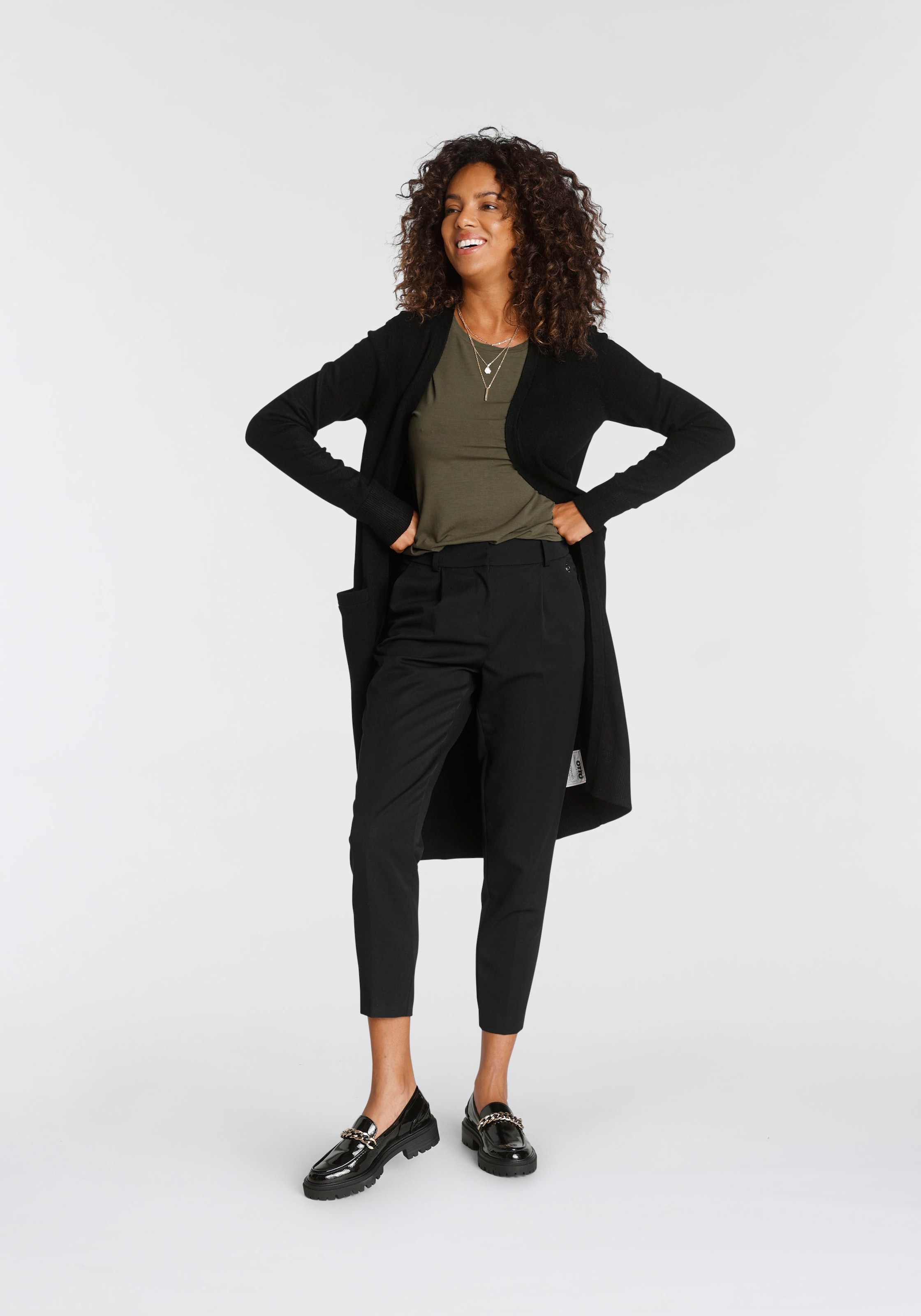 Tamaris Strickjacke in Longform aus kuschligem Viskosegestrick