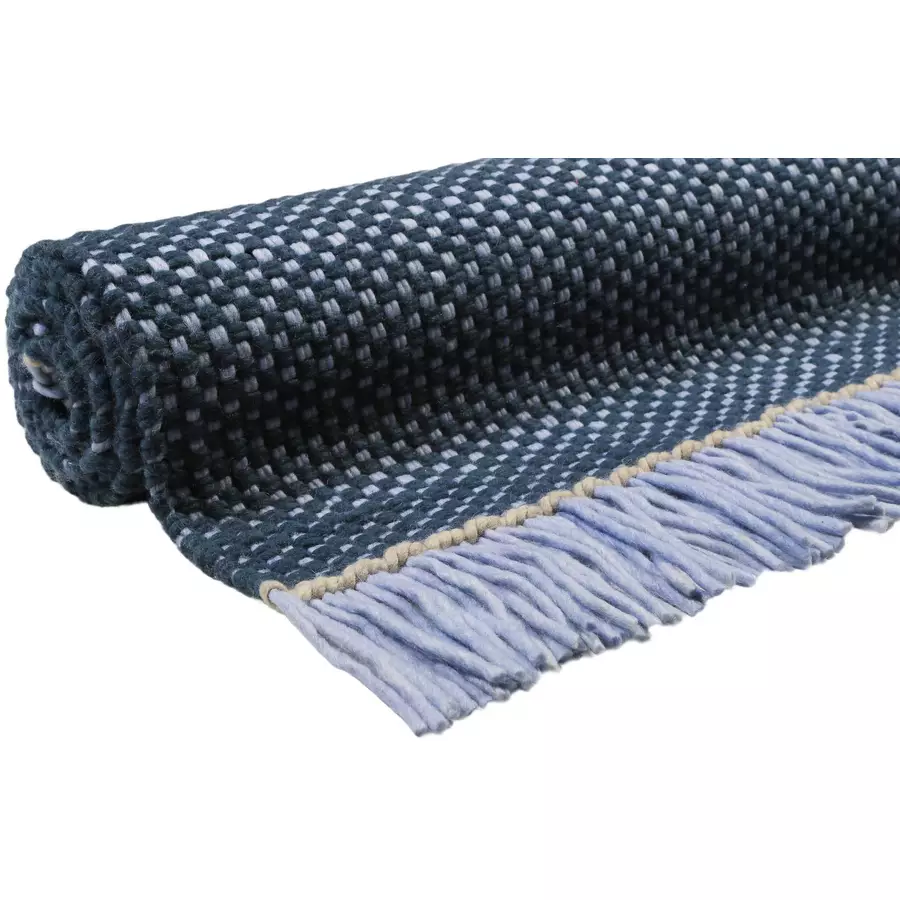 Esprit Handweb-Teppich Casa blau
