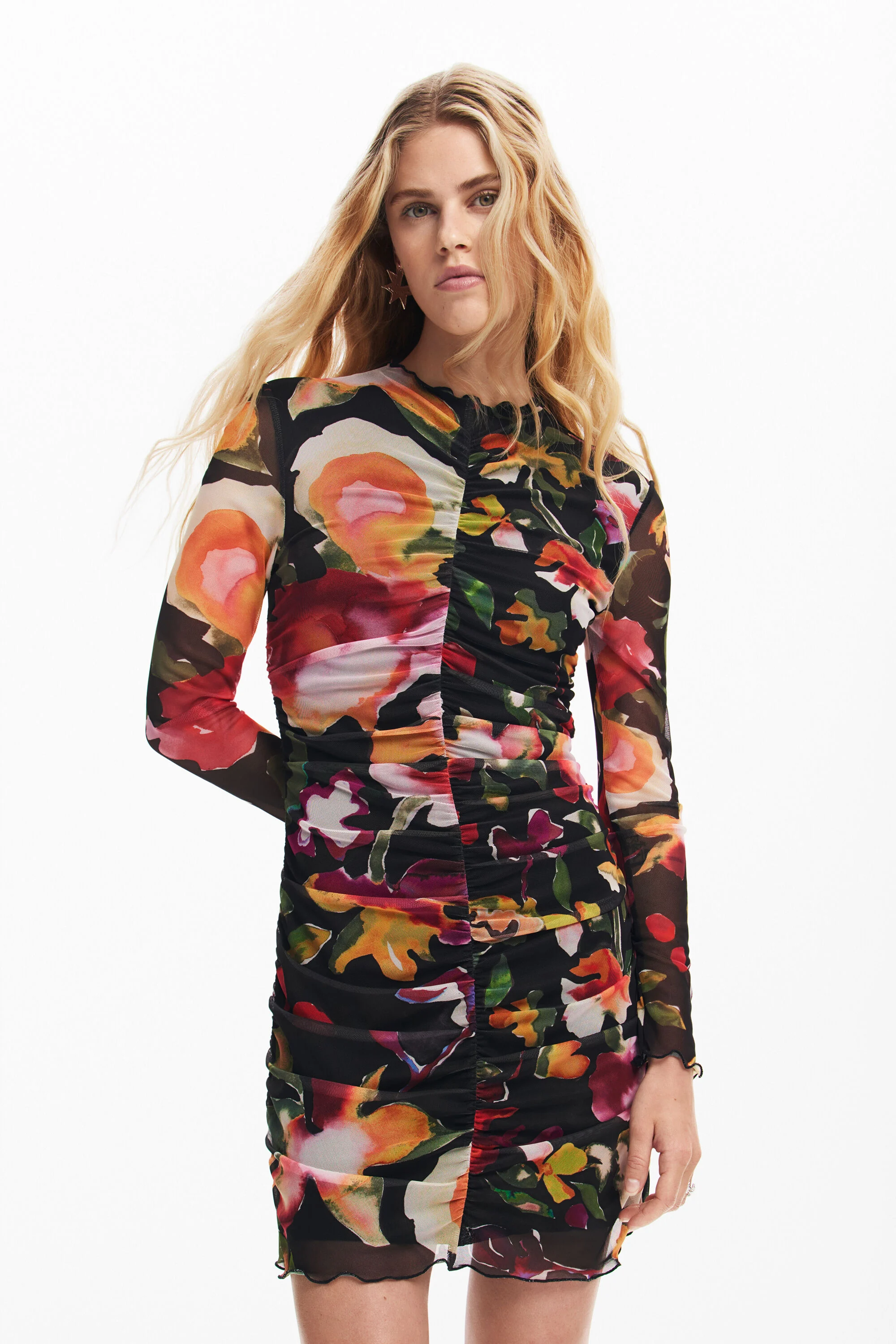 Vestido curto floral
