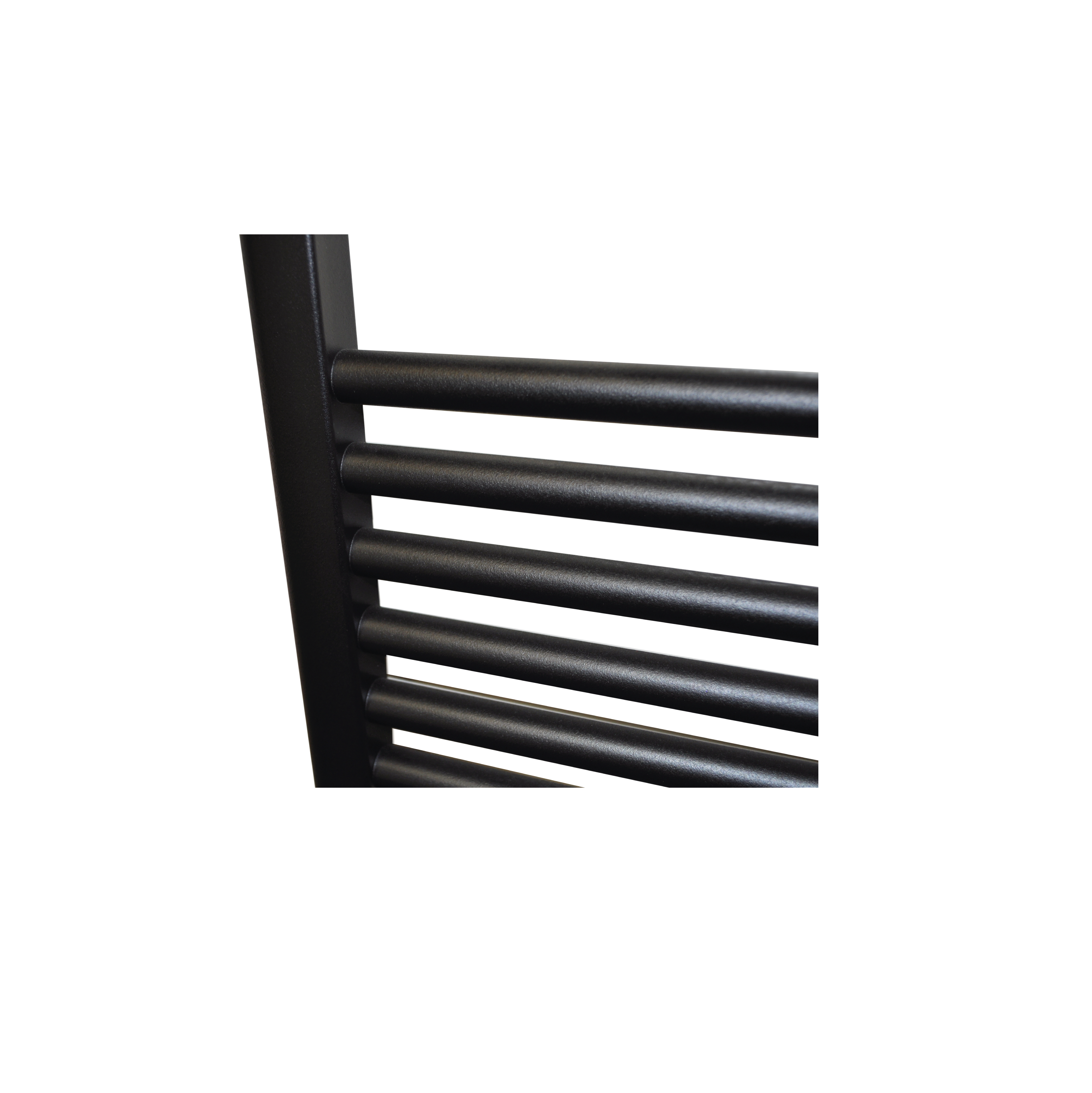 Sanicare HVS elektrische radiator 45x172cm zwart mat  met afstandsbediening en thermostaat chroom linksonder