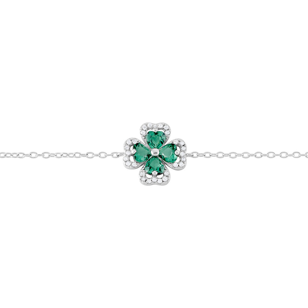 Bracelet Argent Blanc Deryn Verre Oxydes De Zirconium