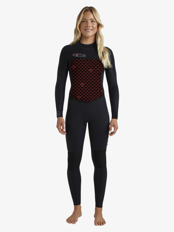 4/3mm Swell Natural Combinaison de surf back zip Noir Femme