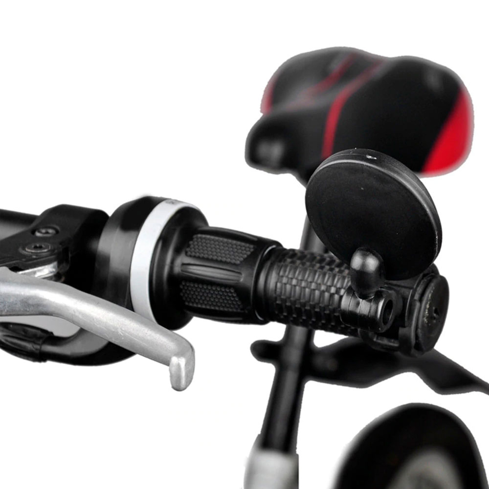 (2er Set) Ø5cm Universal Fahrrad Velo Rückspiegel mit Weitwinkel - Schwarz