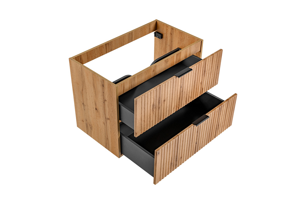 Comad Adele Oak FSC onderkast met ribbelfront 80cm eiken